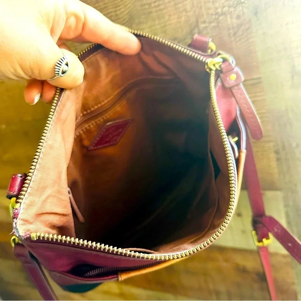 Fossil Amanda Leather Patchwork Crossbody - image 8